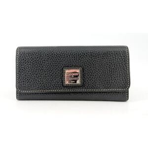 Dooney & Bourke Pebble Grain Leather Bifold Clutch Wallet Vintage